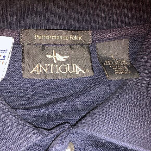 Seattle Mariners Polo Men's Sz Large Antigua Navy Blue Baseball Mens Shirt Top - Picture 8 of 9